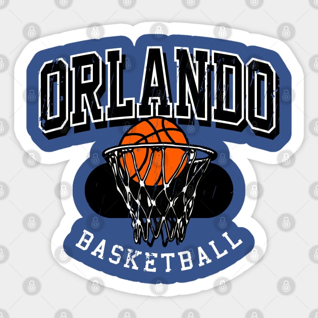 Vintage Orlando Basketball Sticker by funandgames